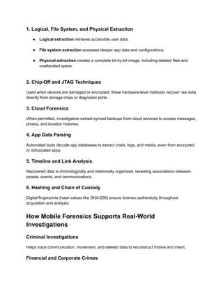 Mobile Device Forensics in Criminal Investigations: Challenges and ...
