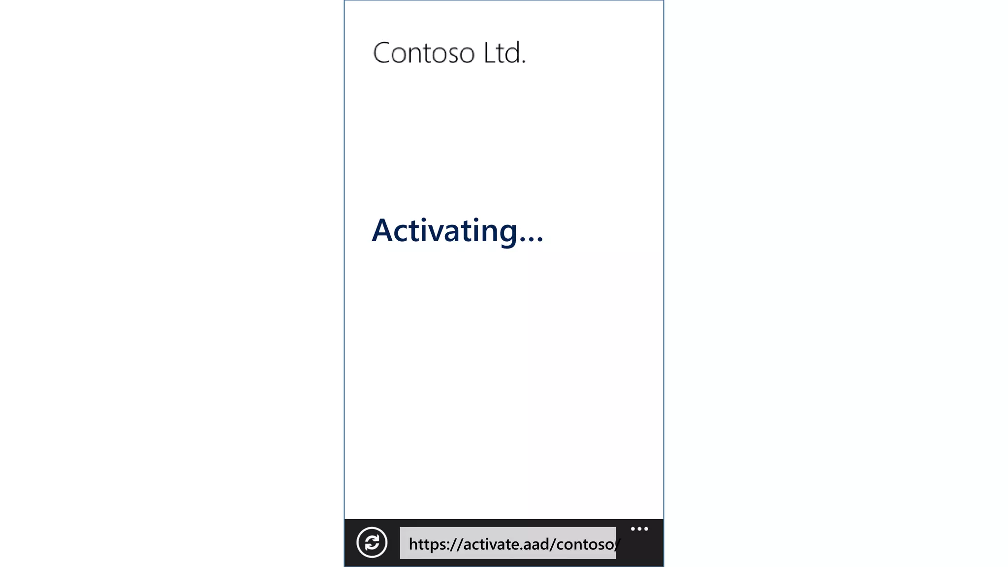 Jame
s
Activating…
https://activate.aad/contoso/
 