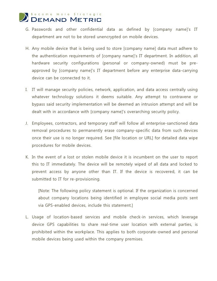 policies template