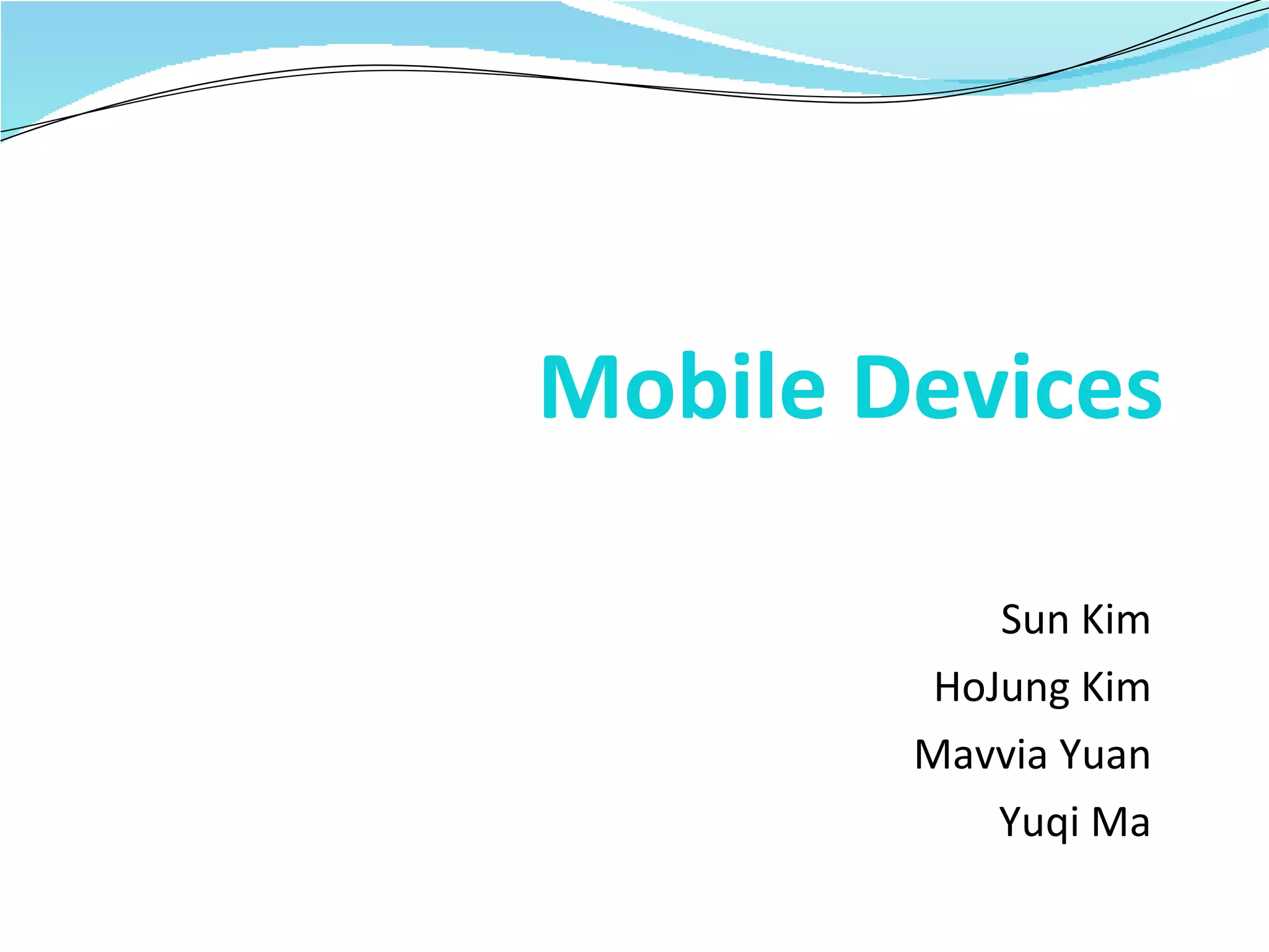 Mobile devices ppt PPT