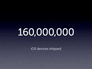 160,000,000
  iOS devices shipped
 
