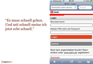 “Es muss schnell gehen. Und mit schnell meine ich jetzt echt schnell.”