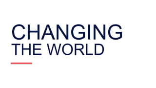 CHANGING
THE WORLD
 