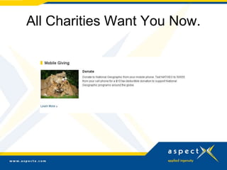 All Charities Want You Now.
 