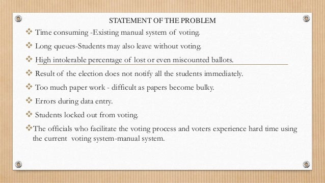 Computerized voting system thesis