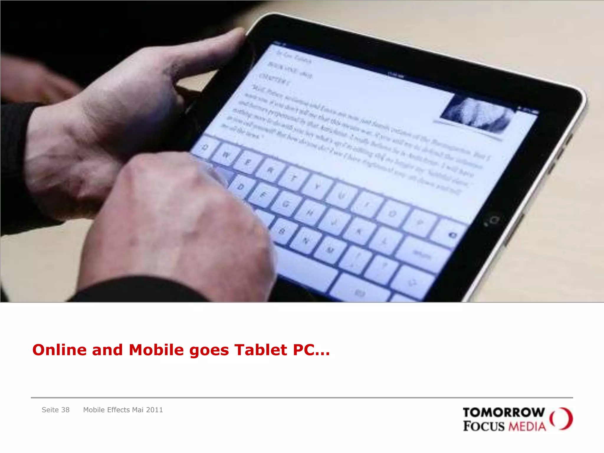 Der klassische Nicht-Nutzer ist männlich und älter…Seite 35Mobile Effects Mai 2011Über 60 Prozent der Nicht-Nutzer sind über 40 Jahre alt…„Sie sind…?“Angaben in %„Wie alt sind Sie?“Angaben in %Quelle: Onsite-Befragung im TFM-Netzwerk; n=5.726; Mai 2011