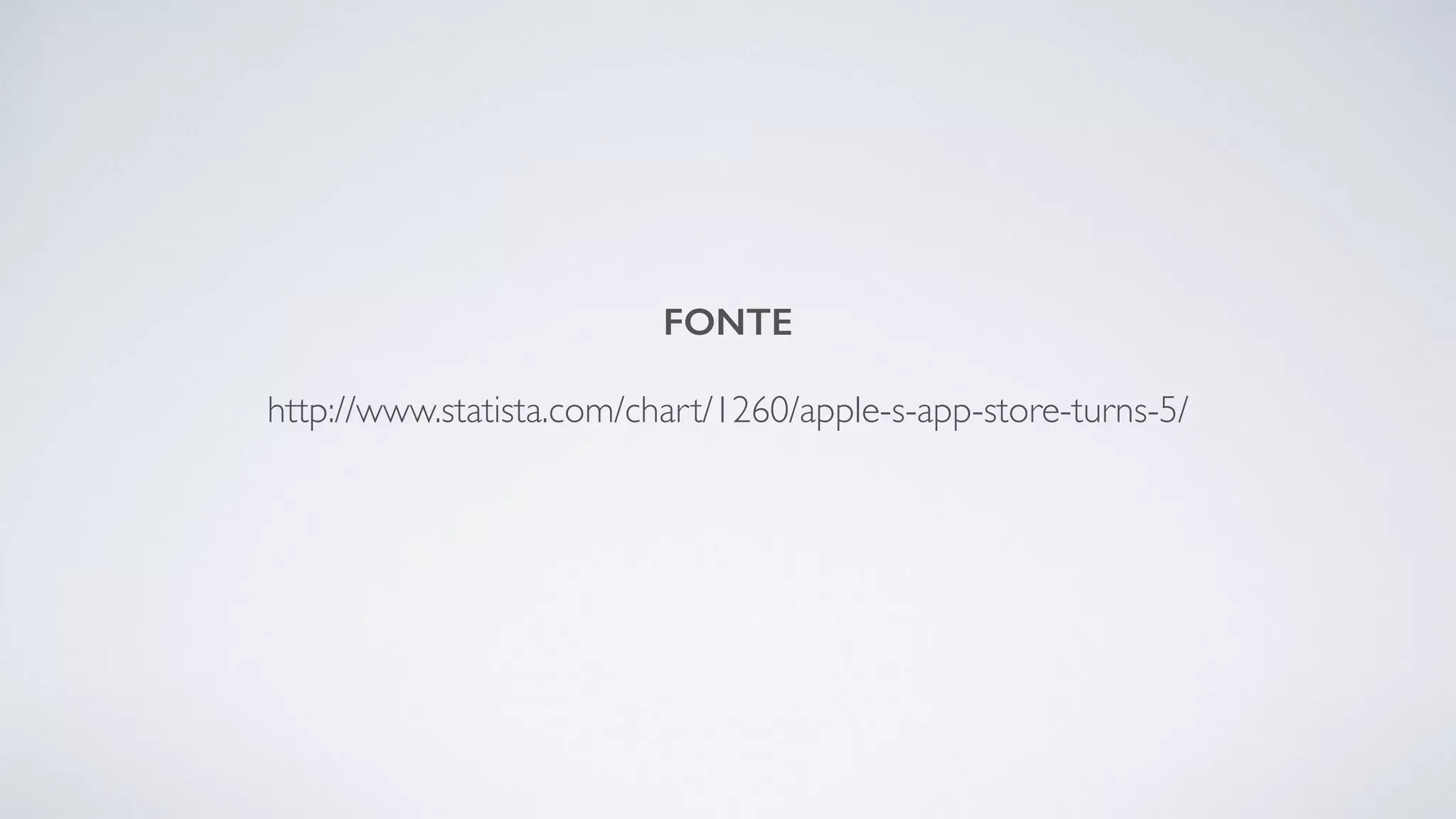 http://www.statista.com/chart/1260/apple-s-app-store-turns-5/
FONTE
 