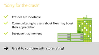 "Sorry for the crash"
 