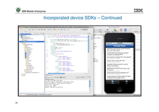 IBM Mobile Enterprise


                        Incorporated device SDKs – Continued




26
 