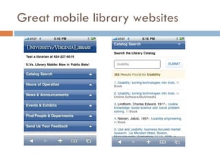 Great mobile library websites 