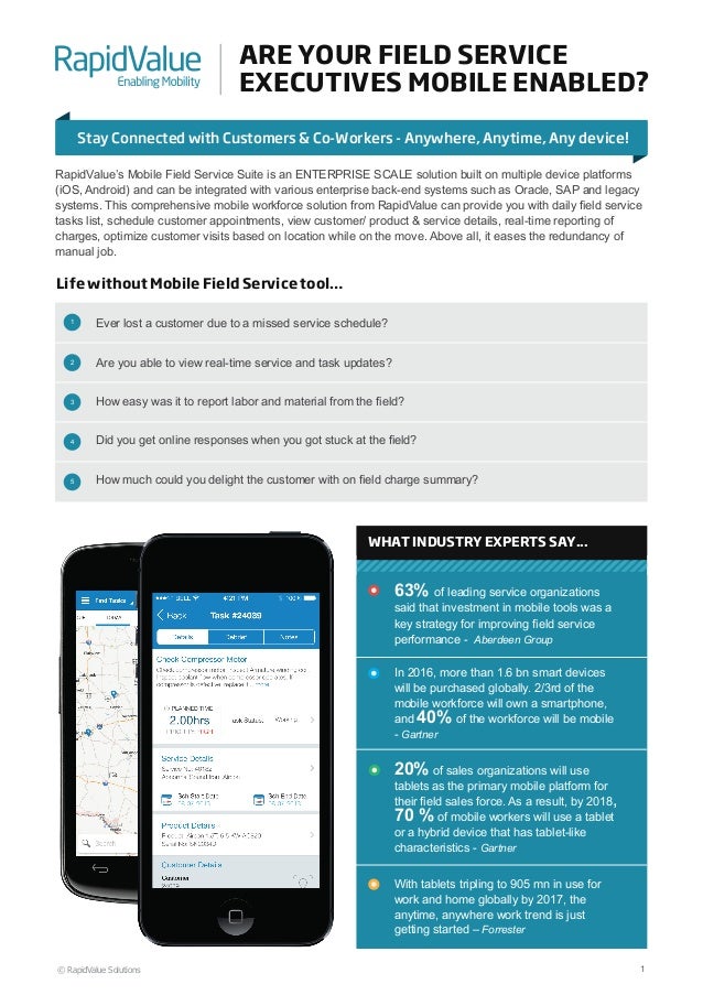 Mobile Field Service Suite by RapidValue Solutions
