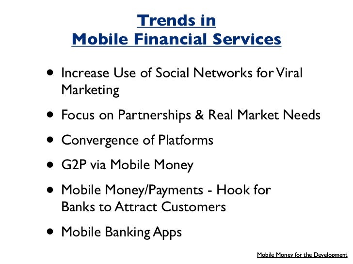 Mobile Financial Services A Market Overview