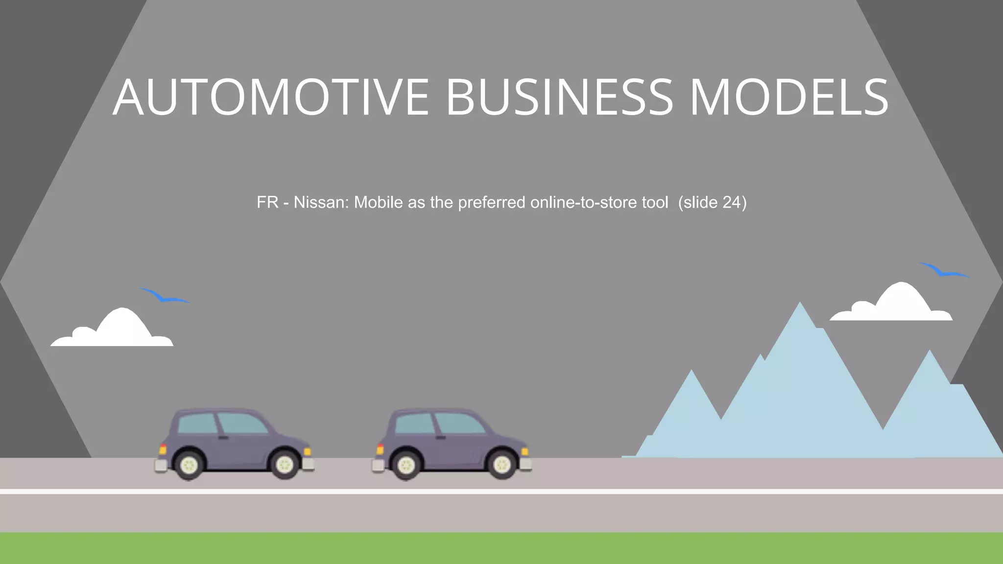 INTERNAL: Google Confidential and Proprietary
AUTOMOTIVE BUSINESS MODELS
FR - Nissan: Mobile as the preferred online-to-store tool (slide 24)
 