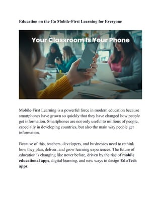 Education on the Go Mobile-First Learning for Everyone | DOCX