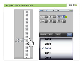 Pop-Up Menus on iPhone




                         66
 