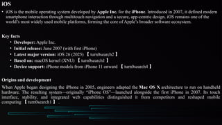 Comprehensive Overview of Mobile Device Architecture and Operating ...