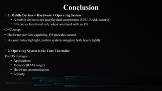 Comprehensive Overview of Mobile Device Architecture and Operating ...