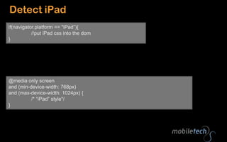 Best user experience when visual view port width = layout view port width = device-width