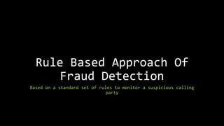 Mobile fraud detection using neural networks | PPTX