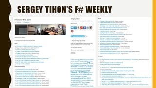 SERGEY TIHON’S F# WEEKLY
 