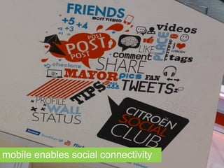 mobile enables social connectivity
 
