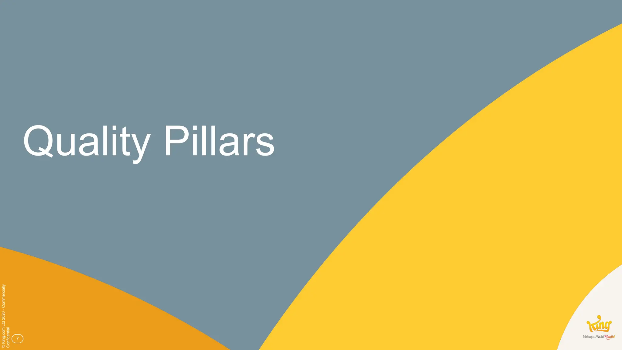 ©
King.com
Ltd
2020
-
Commercially
Confidential
7
Quality Pillars
 