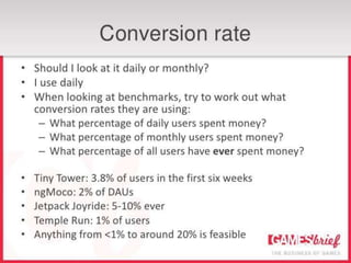 Conversion rate
 