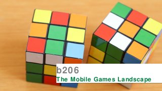 b206
The Mobile Games Landscape
b206
The Mobile Games Landscape
 