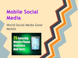 Mobile Social
Media
World Social Media Gone
Mobile
 