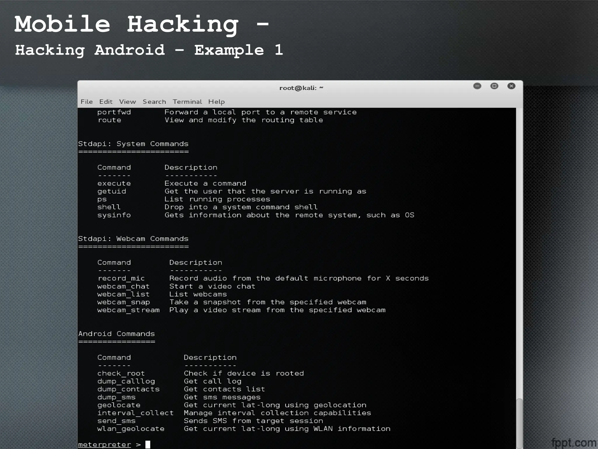 Mobile Hacking -
Hacking Android – Example 1
 