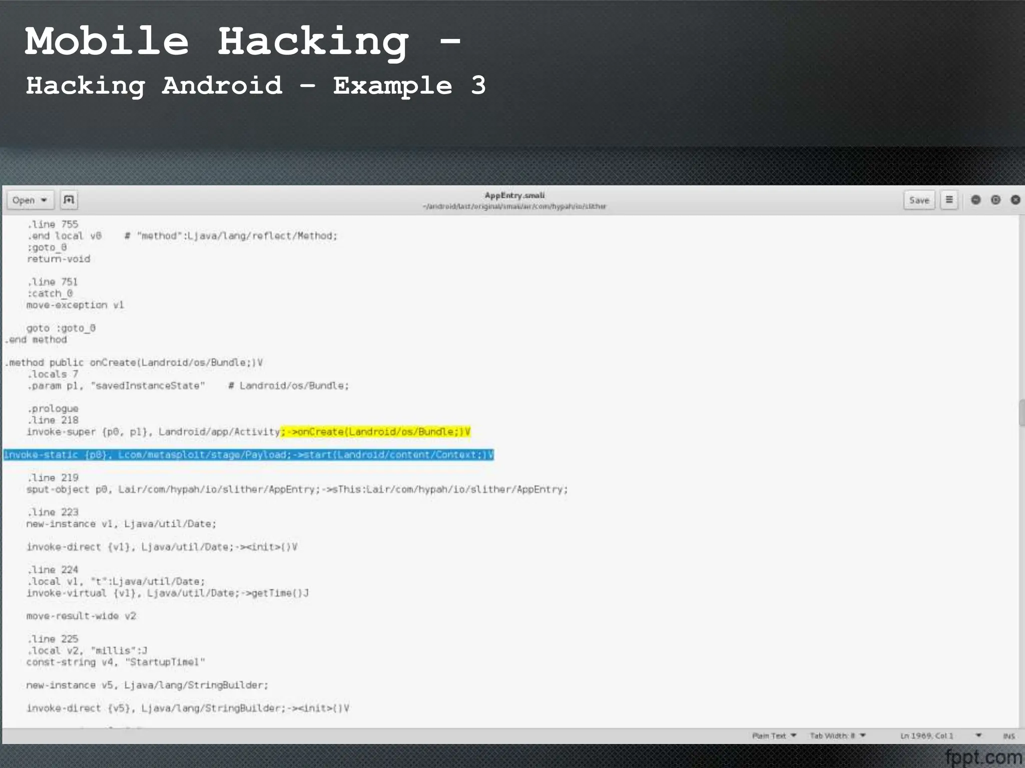 Mobile Hacking -
Hacking Android – Example 3
 