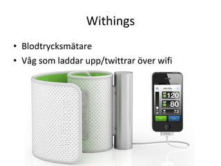 Withings Blodtrycksmätare Våg som laddar upp/twittrar över wifi 