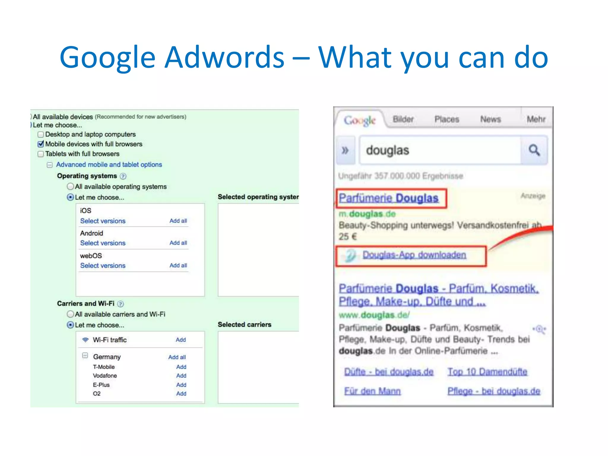 Google Adwords – What you can do
 