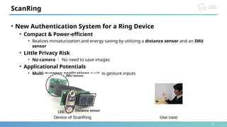Sensor Authentication Security ScanRing: Hybrid Authentication System in a Ring Device Using a ...