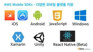 AWS MobileHub를 중심으로 한 모바일 앱 개발 A to Z - 윤석찬 (AWS 테크에반젤리스트) : 8월 온라인 세미나