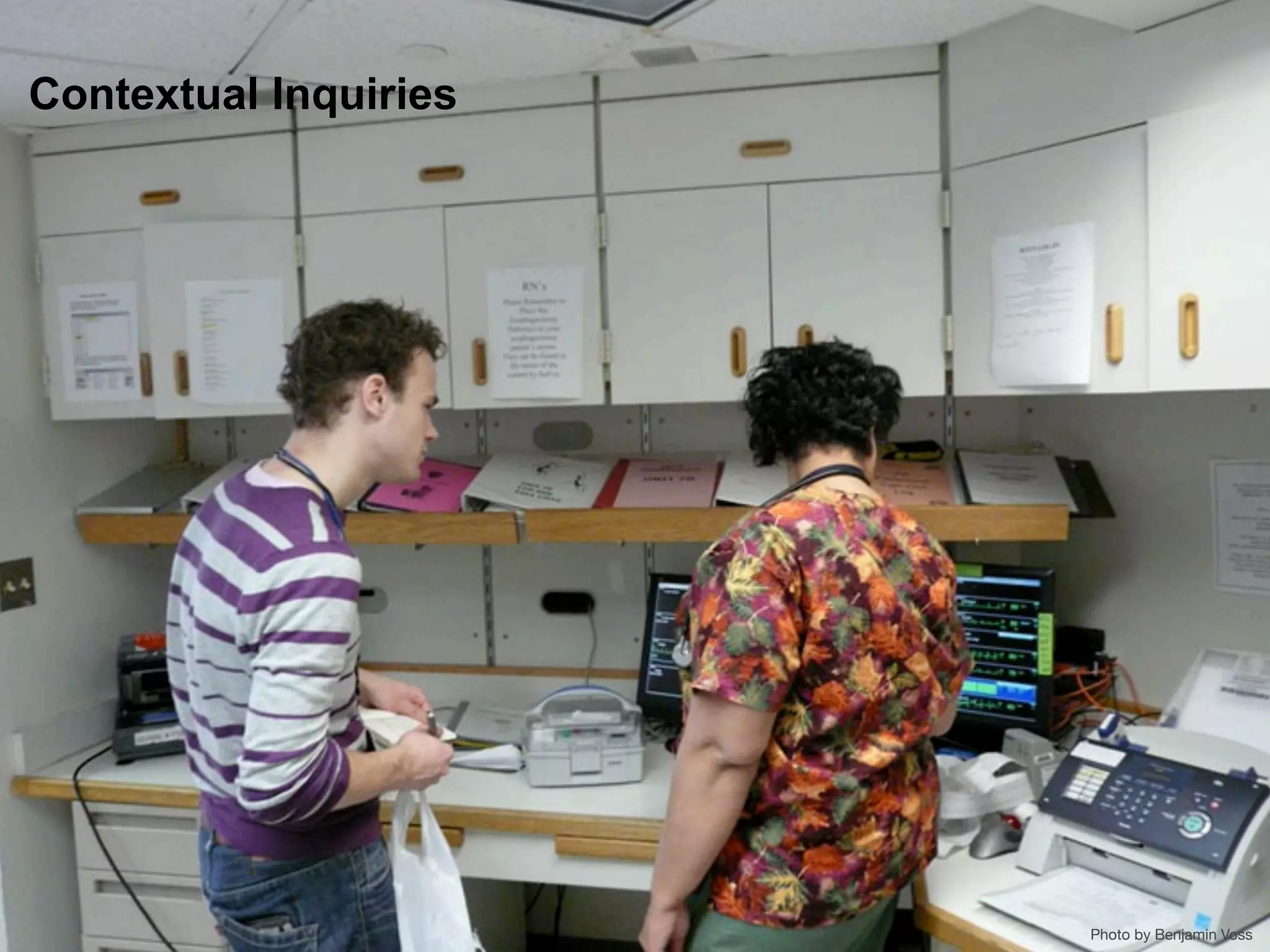 Contextual Inquiries




                       Photo by Benjamin Voss
 