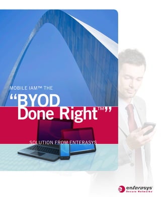MOBILE IAM™ THE


“BYOD
 Done Right ”
           ™



      SOLUTION FROM ENTERASYS
 