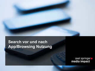 Search vor und nach
App/Browsing Nutzung
 