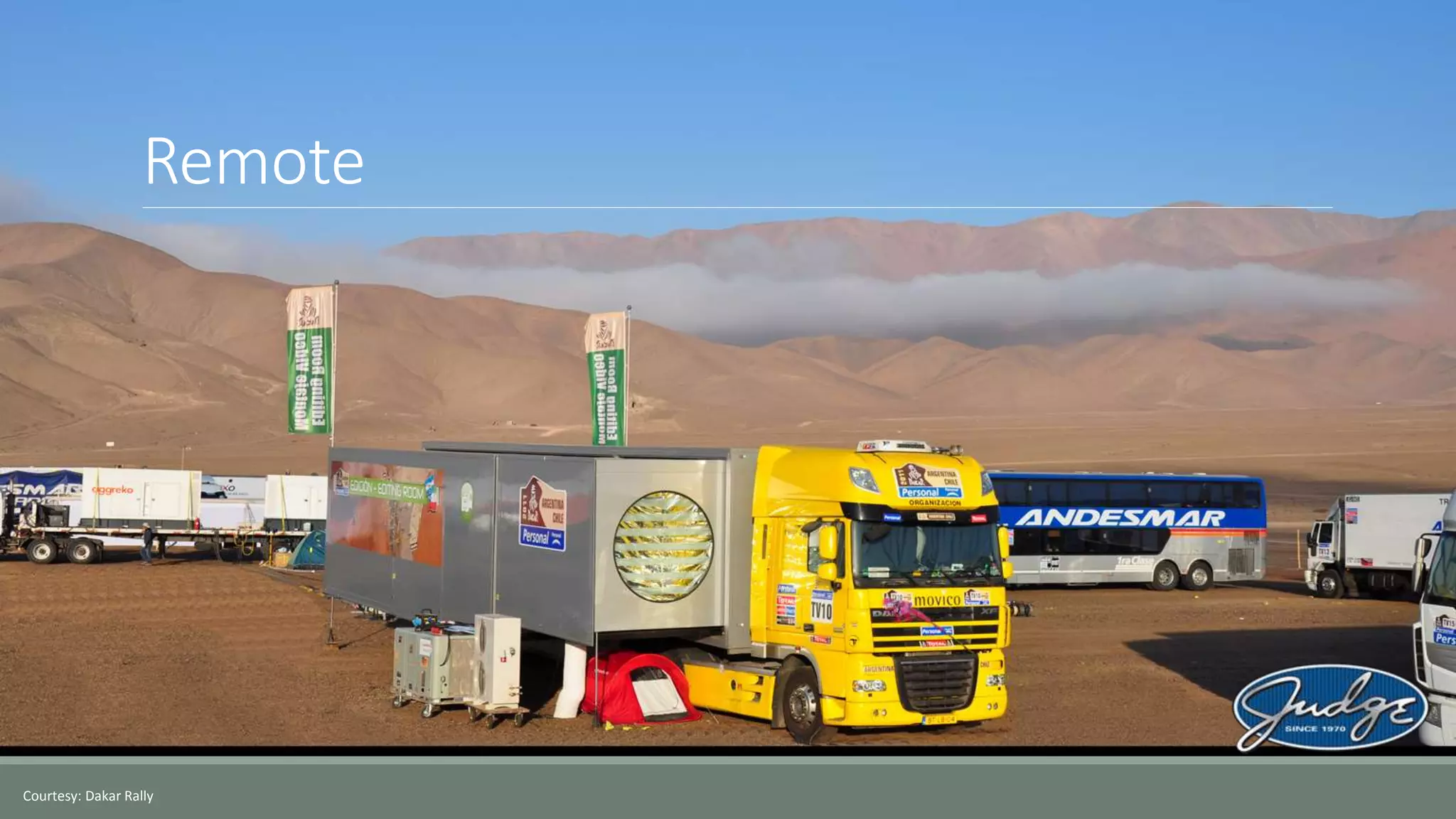 Remote
Courtesy: Dakar Rally
 