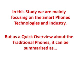 Mobile Industry Technology Forecast