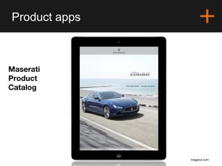 magplus.com
Product apps
Maserati
Product
Catalog
 