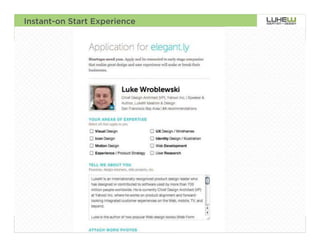 Instant-on Start Experience




                              100
 