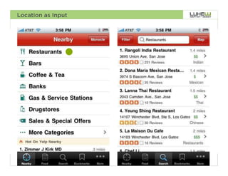 Location as Input




                    112
 