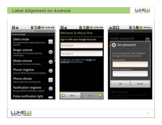 Label Alignment on Android




                             62
 