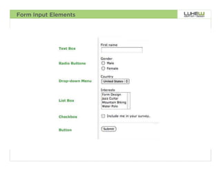 Form Input Elements




                      66
 