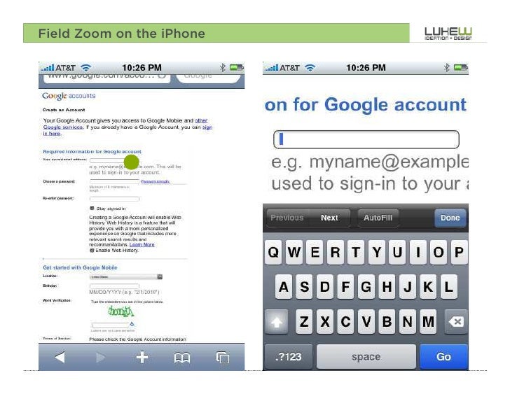 Field Zoom On The Iphone Mobile Input Lukew