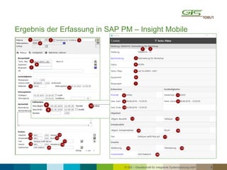 © GiS – Gesellschaft für integrierte Systemplanung mbH 5
Ergebnis der Erfassung in SAP PM – Insight Mobile
 