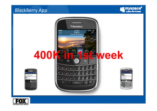 BlackBerry App




        400K in 1st week
 