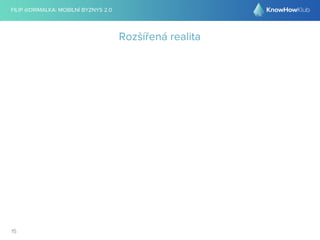 FILIP @DRIMALKA: MOBILNÍ BYZNYS 2.0 
15 
Rozšířená realita 
 