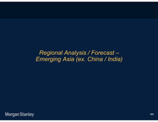 Regional Analysis / Forecast –
Emerging Asia (ex. China / India)




                                    622
 
